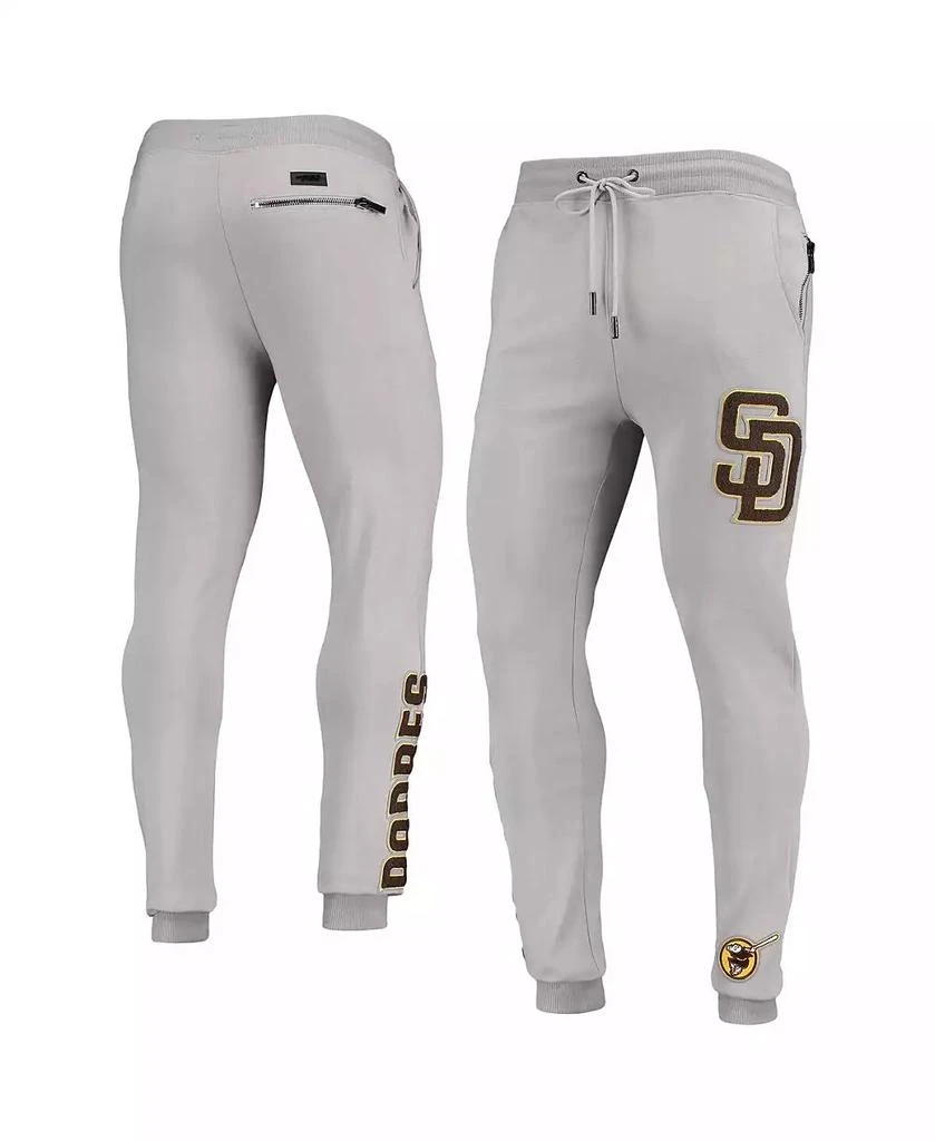 商品Pro Standard|Men's Gray San Diego Padres Logo Jogger Pants,价格¥618,第1张图片