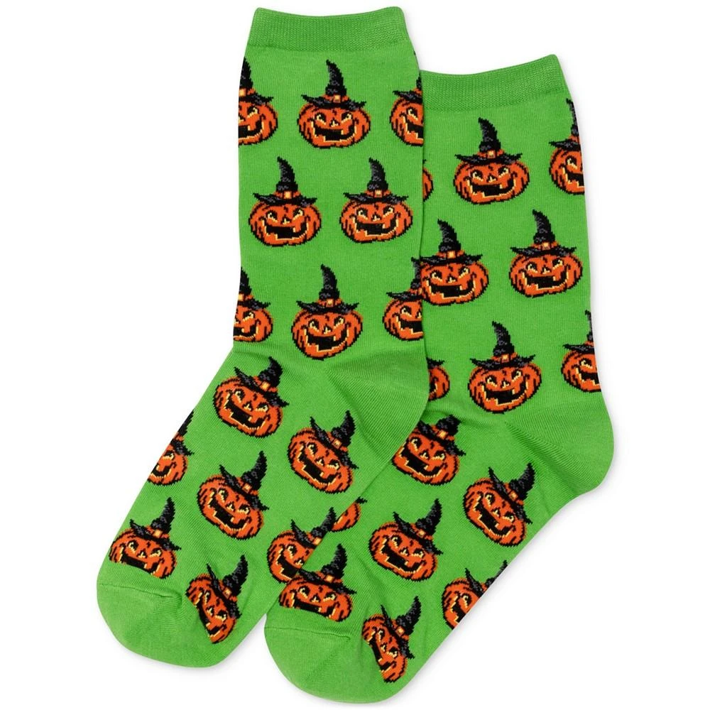 商品Hot Sox|Women's Jack-O'-Lantern Printed Crew Socks,价格¥70,第1张图片