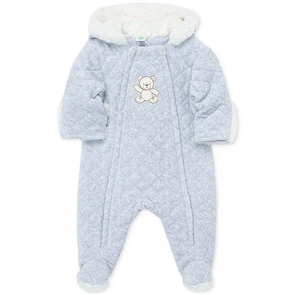 商品Little Me|Baby Bear Quilted Velour Snowsuit,价格¥261,第3张图片详细描述