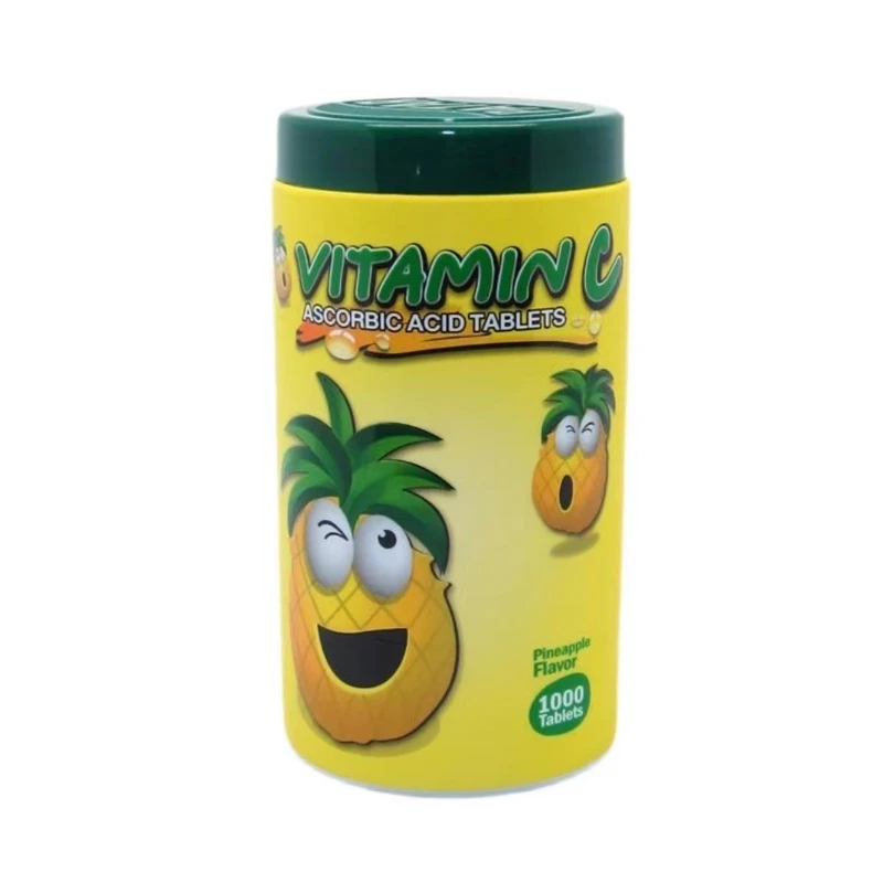 商品PATAR|泰国 PATAR VC维生素C咀嚼片菠萝味儿童成人水果维他命1000粒/罐,价格¥97,第1张图片