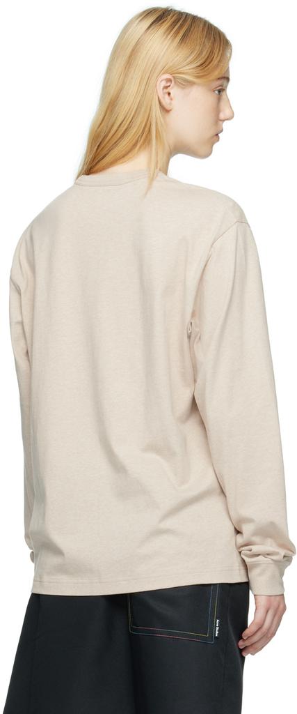Beige Patch Long Sleeve T-Shirt商品第3张图片规格展示