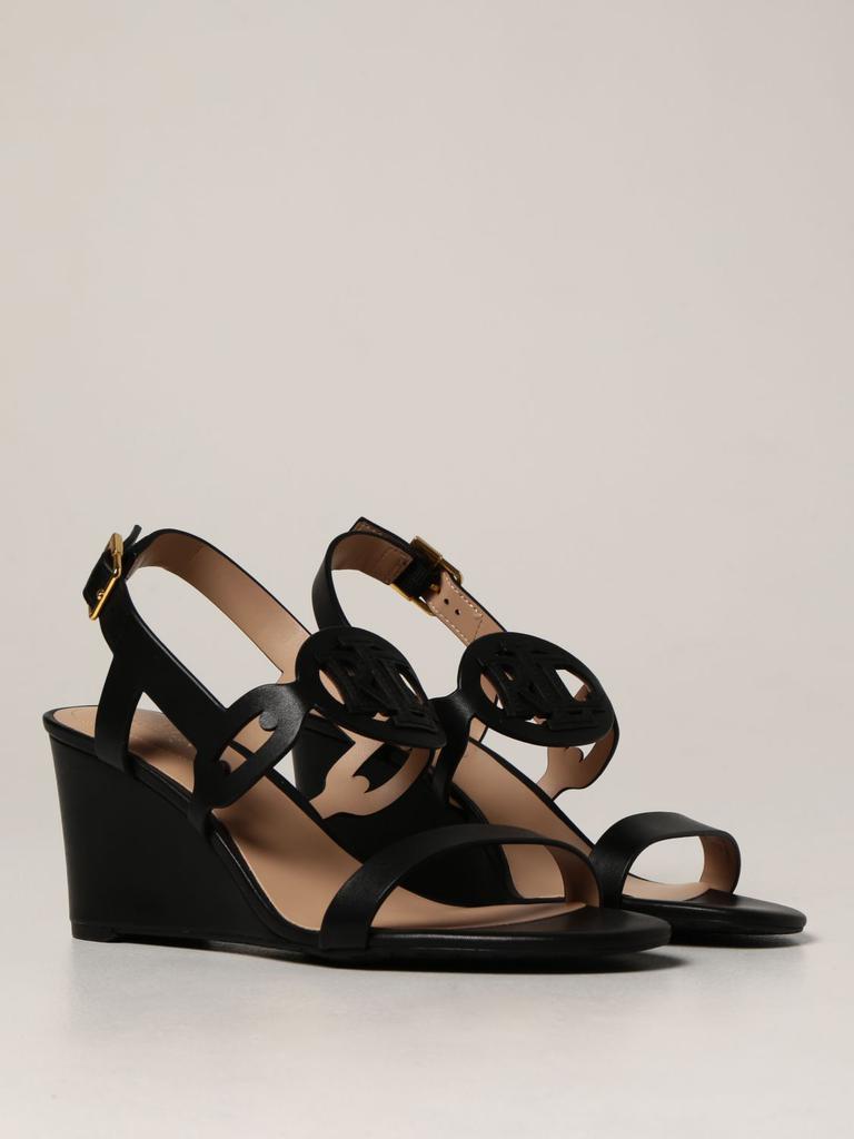 Lauren Ralph Lauren wedge sandals in leather商品第2张图片规格展示