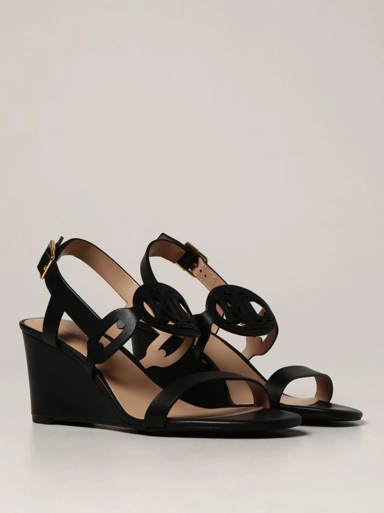 商品Ralph Lauren|Lauren Ralph Lauren wedge sandals in leather,价格¥501,第2张图片详细描述