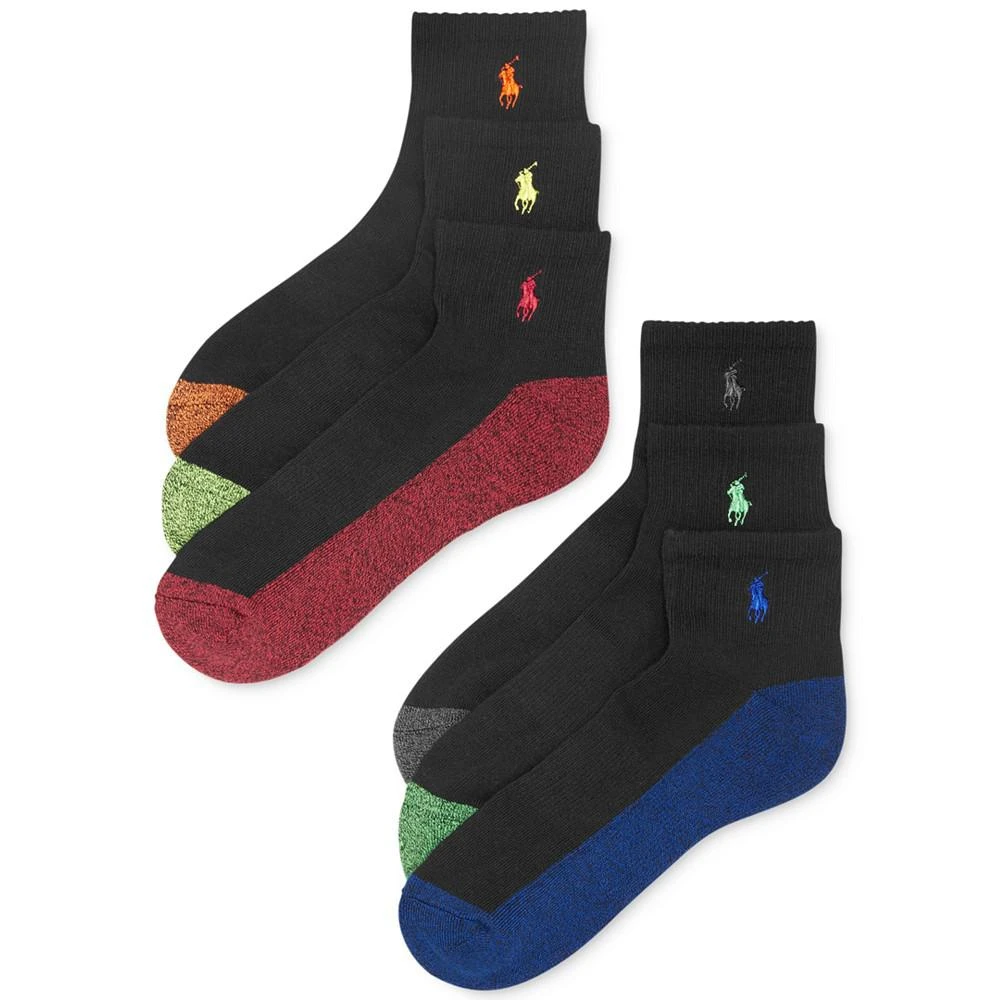 Polo Ralph Lauren Men's Athletic Celebrity Quarter Socks 6-Pack 1