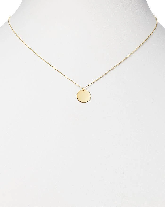 商品Moon & Meadow|14K Yellow Gold Disc Pendant Necklace, 17" - Exclusive,价格¥2042,第2张图片详细描述