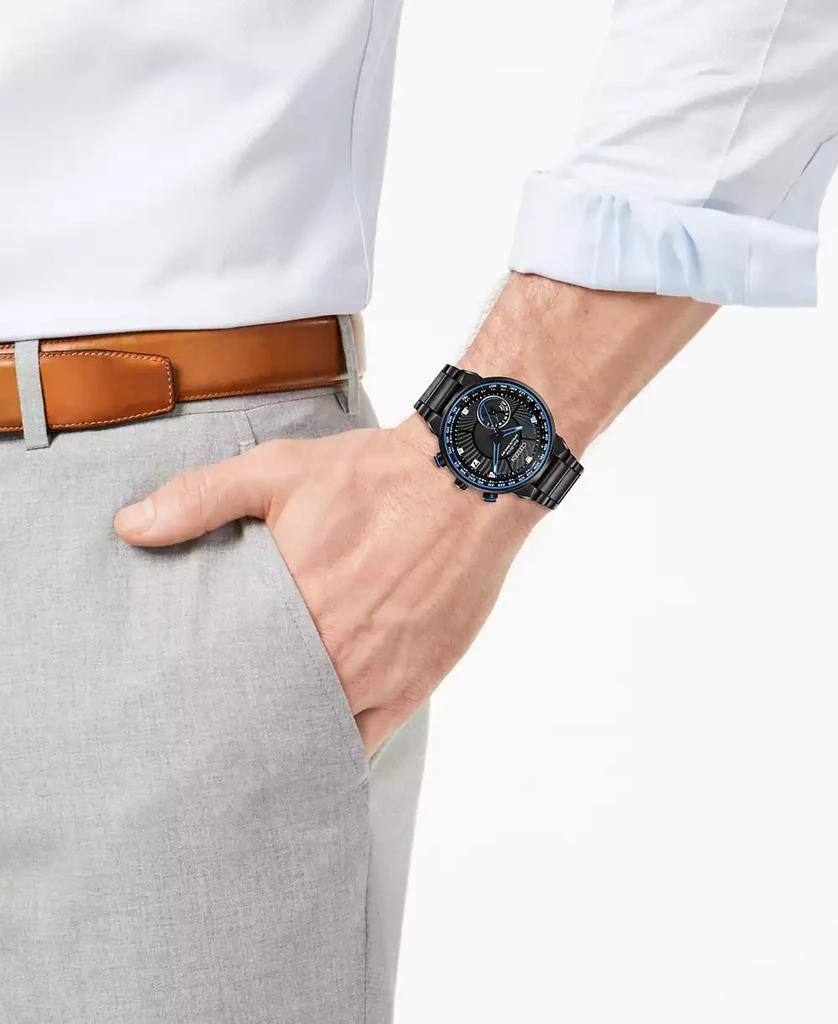 商品Citizen|Eco-Drive Men's Satellite Wave GPS Black-Tone Stainless Steel Bracelet Watch 44mm,价格¥7046,第5张图片详细描述
