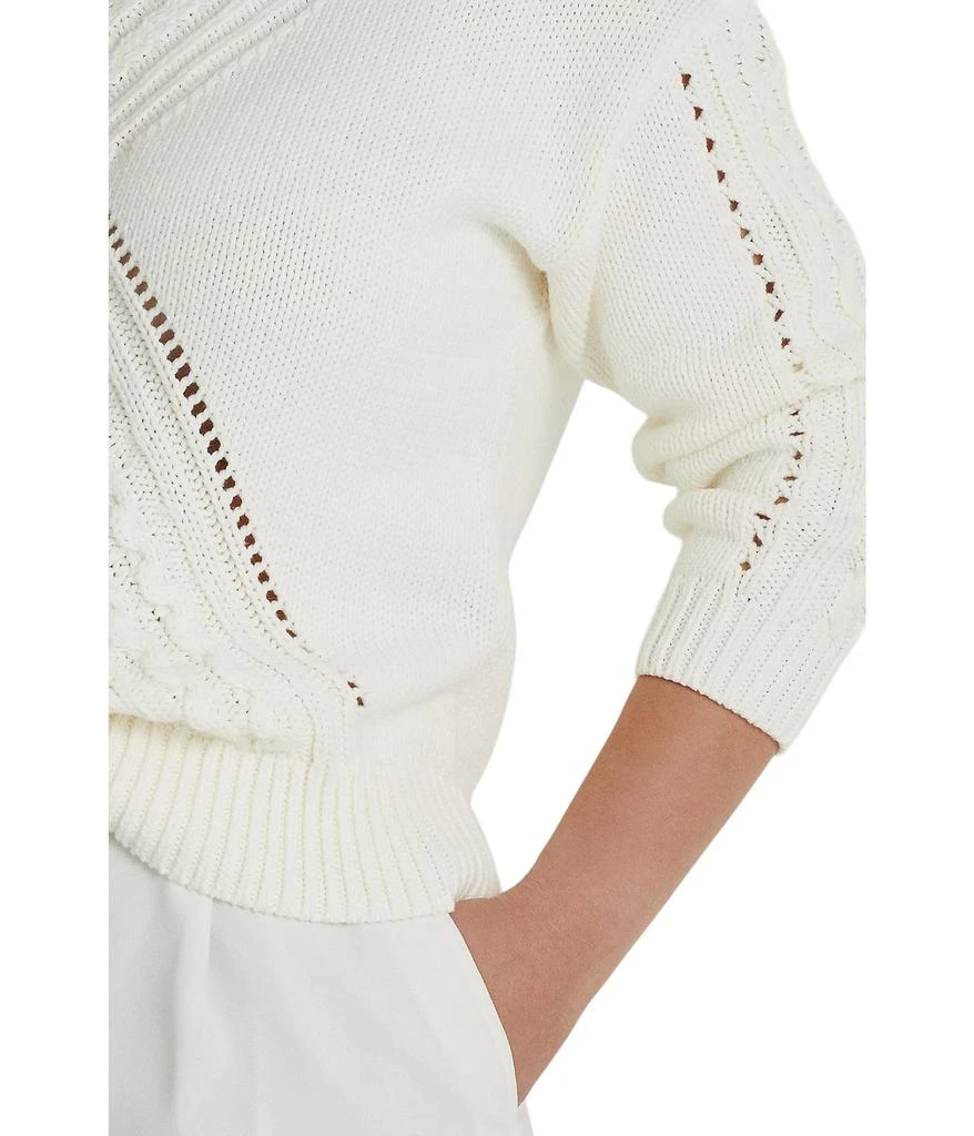 商品Ralph Lauren|Plus Size Cotton-Blend Crew Neck Sweater,价格¥1093,第3张图片详细描述