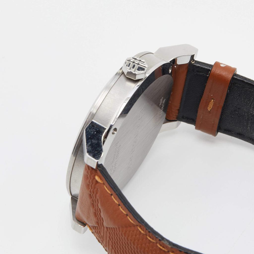Burberry Black Stainless Steel Leather The City BU9905 Men's Wristwatch 42 mm商品第7张图片规格展示