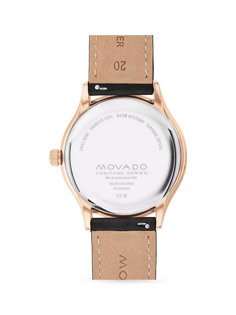 商品Movado|Heritage Calendoplan Leather Strap Watch,价格¥5619,第3张图片详细描述