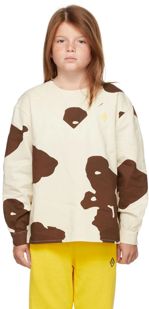 商品The Animals Observatory|Kids White & Brown Cow Marmot Shirt,价格¥425,第2张图片详细描述