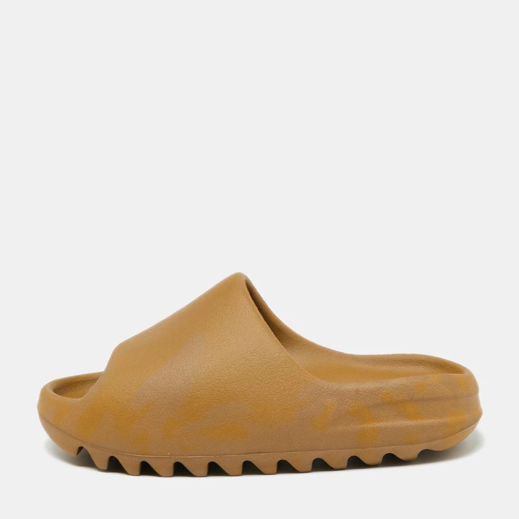 商品YEEZY|Yeezy x Adidas Brown Rubber Ochre Slides Size 37,价格¥1168,第1张图片