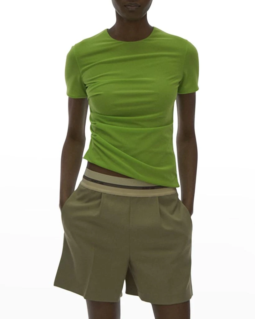 商品Helmut Lang|Gathered Asymmetric Crewneck Tee,价格¥475,第1张图片
