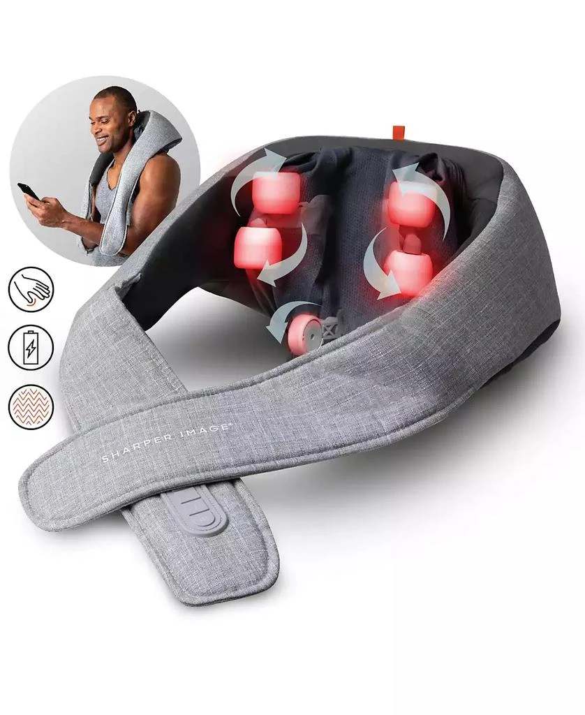 商品Sharper Image|Realtouch Shiatsu Massager, Warming Heat Soothes Sore Muscles, Nodes Feel Like Real Hands, Wireless & Rechargeable,价格¥761,第1张图片