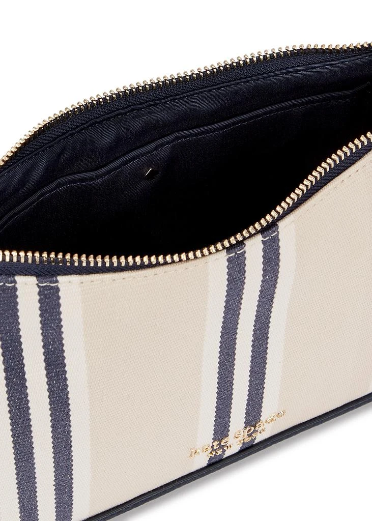 商品Kate Spade|Striped canvas and leather cross-body bag,价格¥1316,第4张图片详细描述