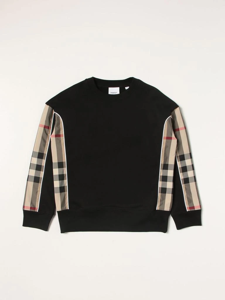 商品Burberry|Burberry Milly sweatshirt with check details,价格¥1496,第1张图片