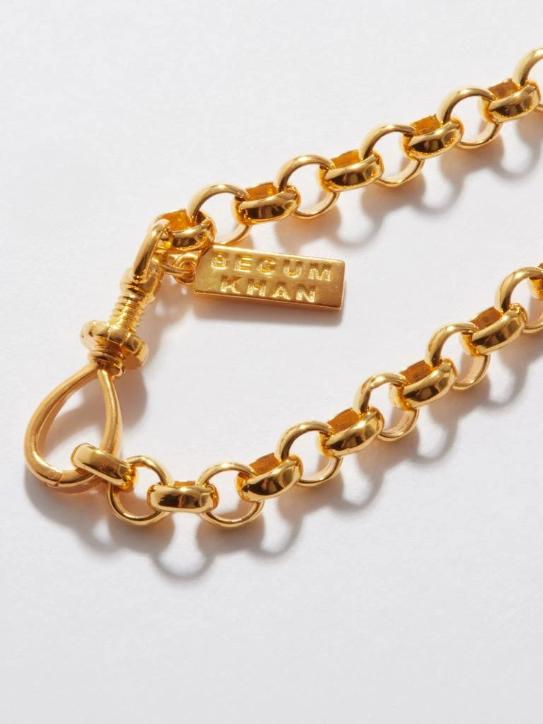 Eye layered 24kt gold-plated necklace 商品