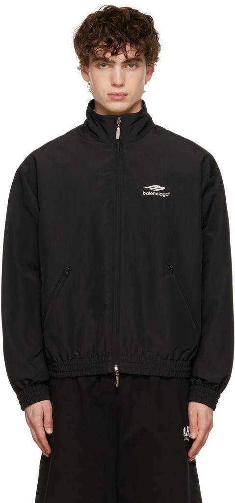 商品Balenciaga|Black Sporty B Tracksuit Jacket,价格¥11061,第1张图片