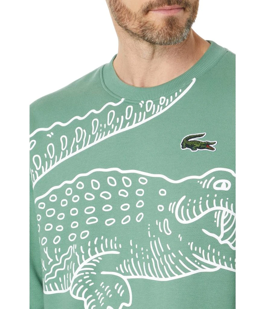 商品Lacoste|Long Sleeve Loose Fit Croc Crew Neck Sweater,价格¥906,第3张图片详细描述