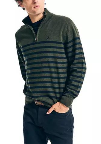 商品Nautica|Navtech Striped 1/4 Zip Sweater,价格¥287,第3张图片详细描述