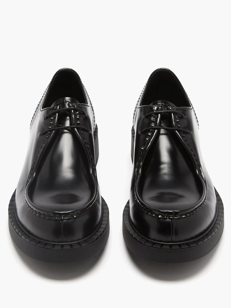 商品Prada|Brushed-leather Derby shoes,价格¥7841,第5张图片详细描述