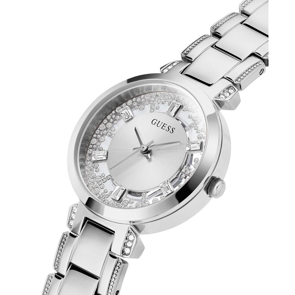 商品GUESS|Women's Silver-tone Stainless Steel Bracelet Watch 33mm,价格¥1003,第6张图片详细描述