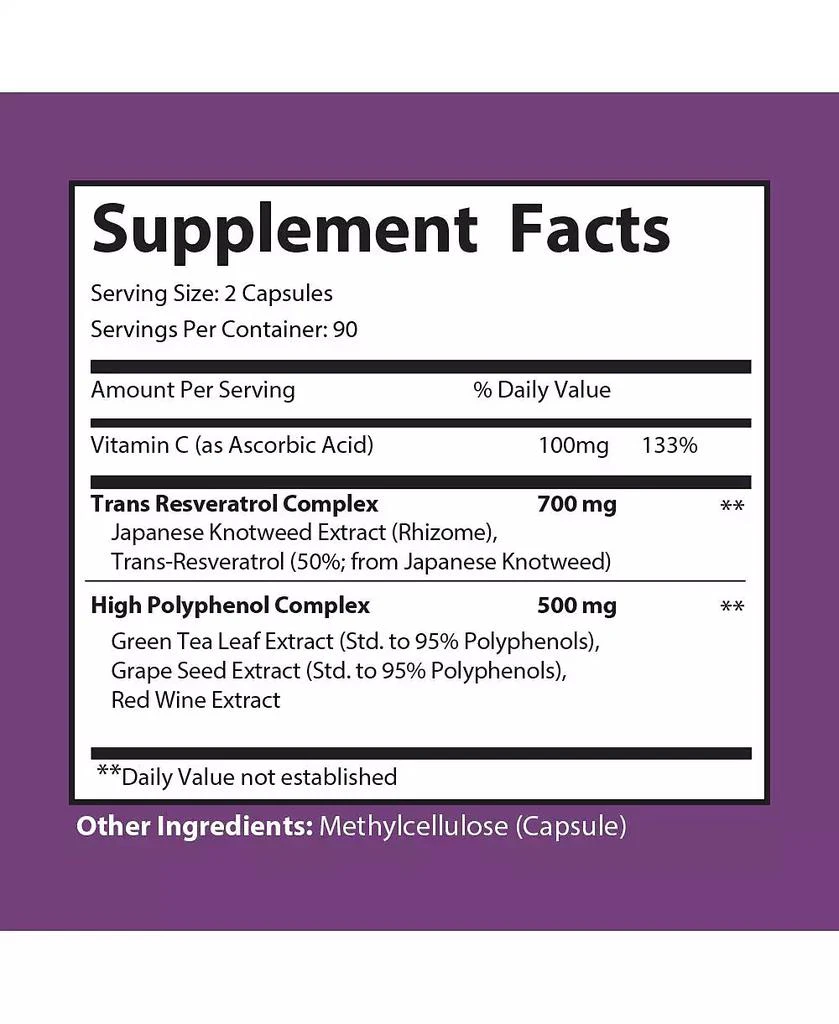 商品Nutriumph|Resveratrol - Anti-Aging & Joint Support Supplement | 180 capsules - 90 day supply,价格¥201,第2张图片详细描述