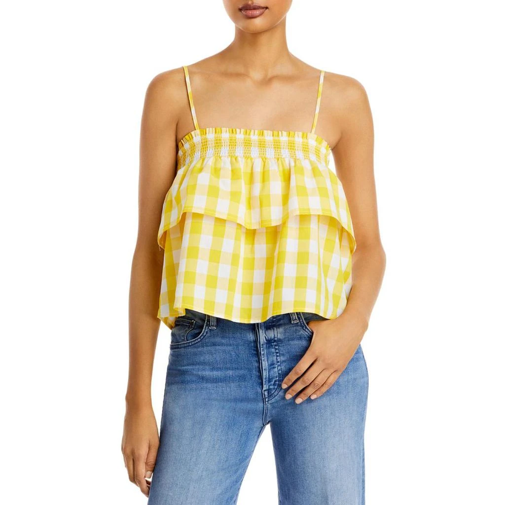商品AQUA|Aqua Womens Smocked Tiered Top,价格¥46,第1张图片