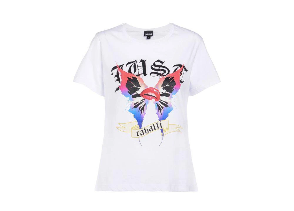 商品Just Cavalli|Just Cavalli Graphic Print Crewneck T-Shirt,价格¥434,第1张图片