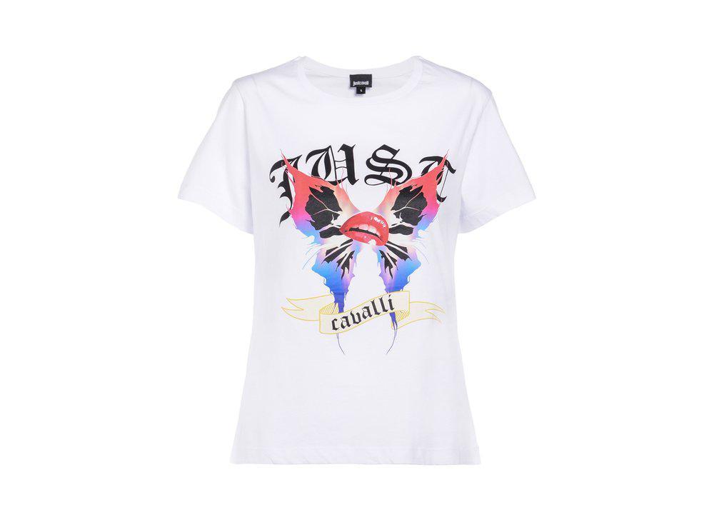 商品Just Cavalli|Just Cavalli Graphic Print Crewneck T-Shirt,价格¥415,第1张图片