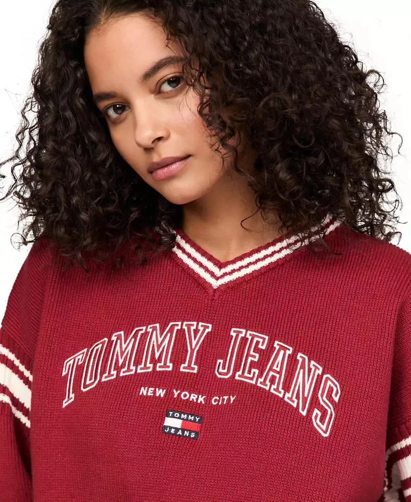商品Tommy Jeans|Women's Cotton Cropped Varsity Sweater,价格¥240,第3张图片详细描述