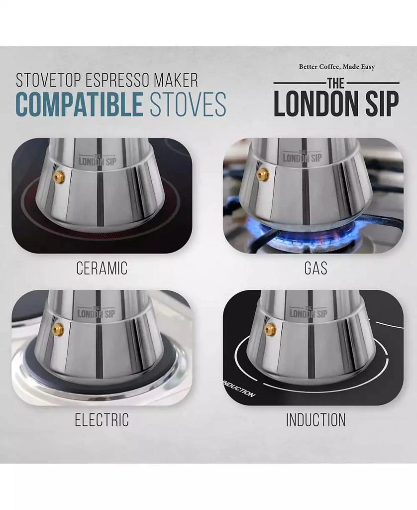 商品London Sip|Stainless Steel Coffee Maker 6-cup,价格¥742,第5张图片详细描述