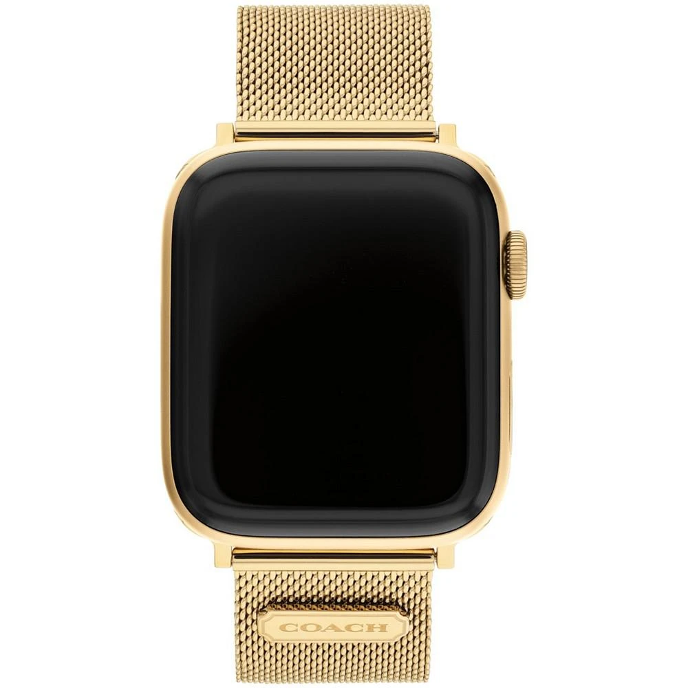 商品Coach|Gold-Tone Mesh Bracelet for Apple Watch® 42/44/45mm,价格¥942,第1张图片