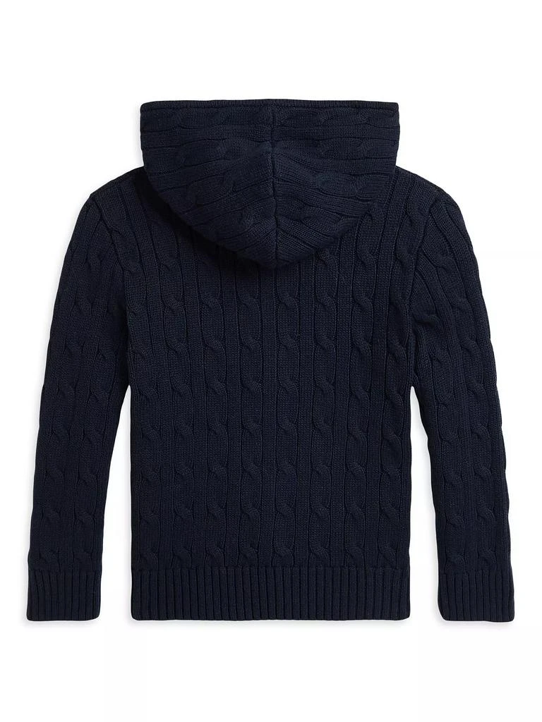 商品Ralph Lauren|Little Boy's & Boy's Cable-Knit Zip-Up Hoodie,价格¥453,第3张图片详细描述