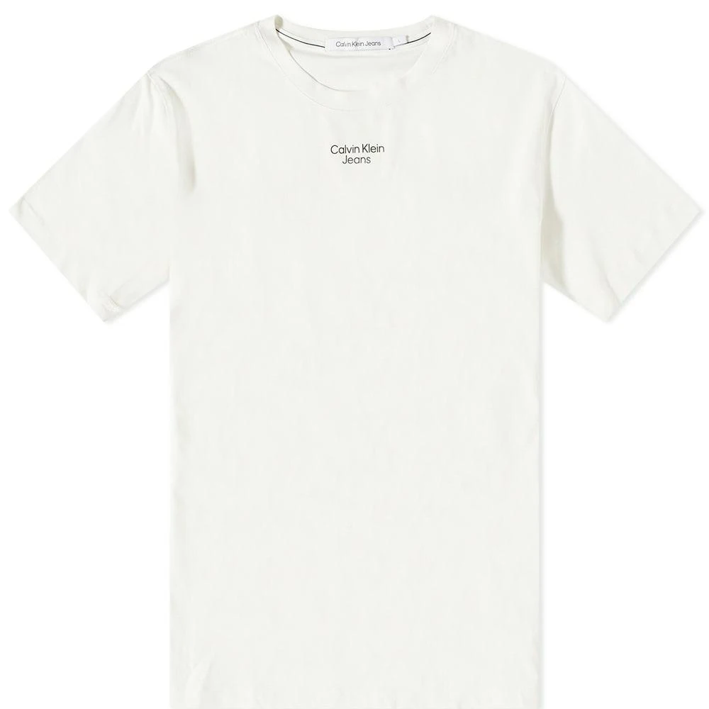 商品Calvin Klein|Calvin Klein Stacked Logo Tee,价格¥338,第1张图片
