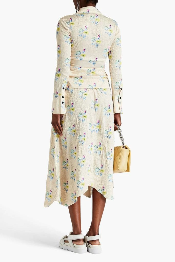 商品Ganni|Floral-print crinkled-satin midi skirt,价格¥852,第3张图片详细描述