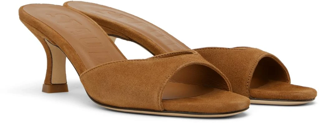 商品Staud|Tan Brigitte Mules,价格¥1969,第4张图片详细描述