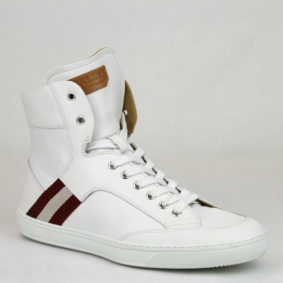 商品Bally|NEW Bally Oldani Men's White Calf Leather Sneakers,价格¥1652,第1张图片