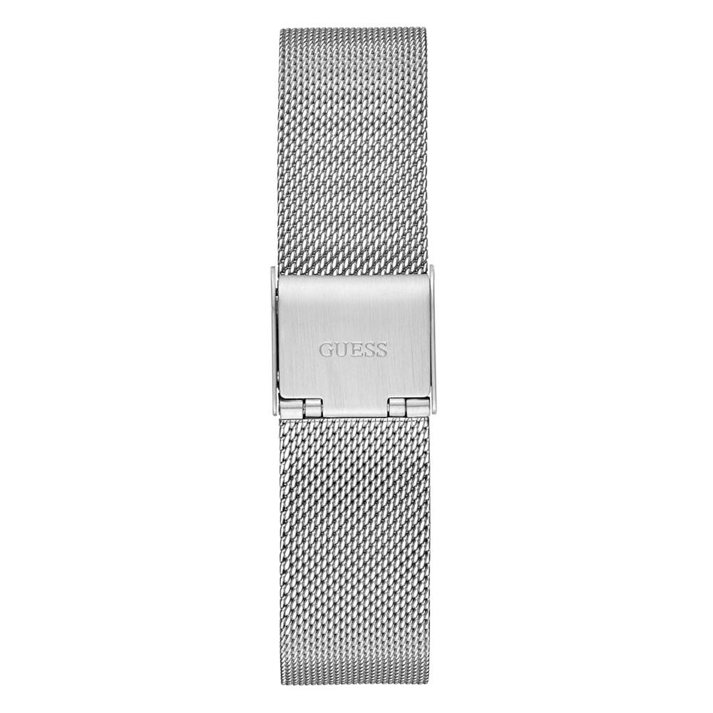 Women's Glitz Silver-tone Stainless Steel Mesh Watch 32mm商品第4张图片规格展示