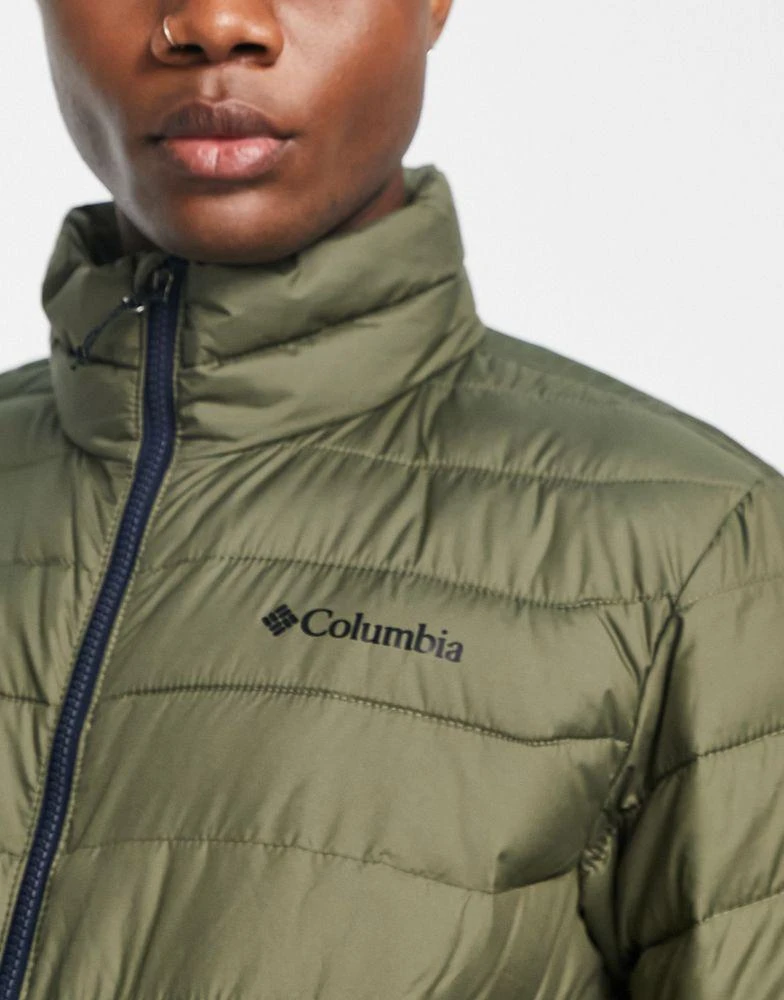 商品Columbia|Columbia Powder Lite puffer jacket in khaki Exclusive at ASOS,价格¥490,第3张图片详细描述