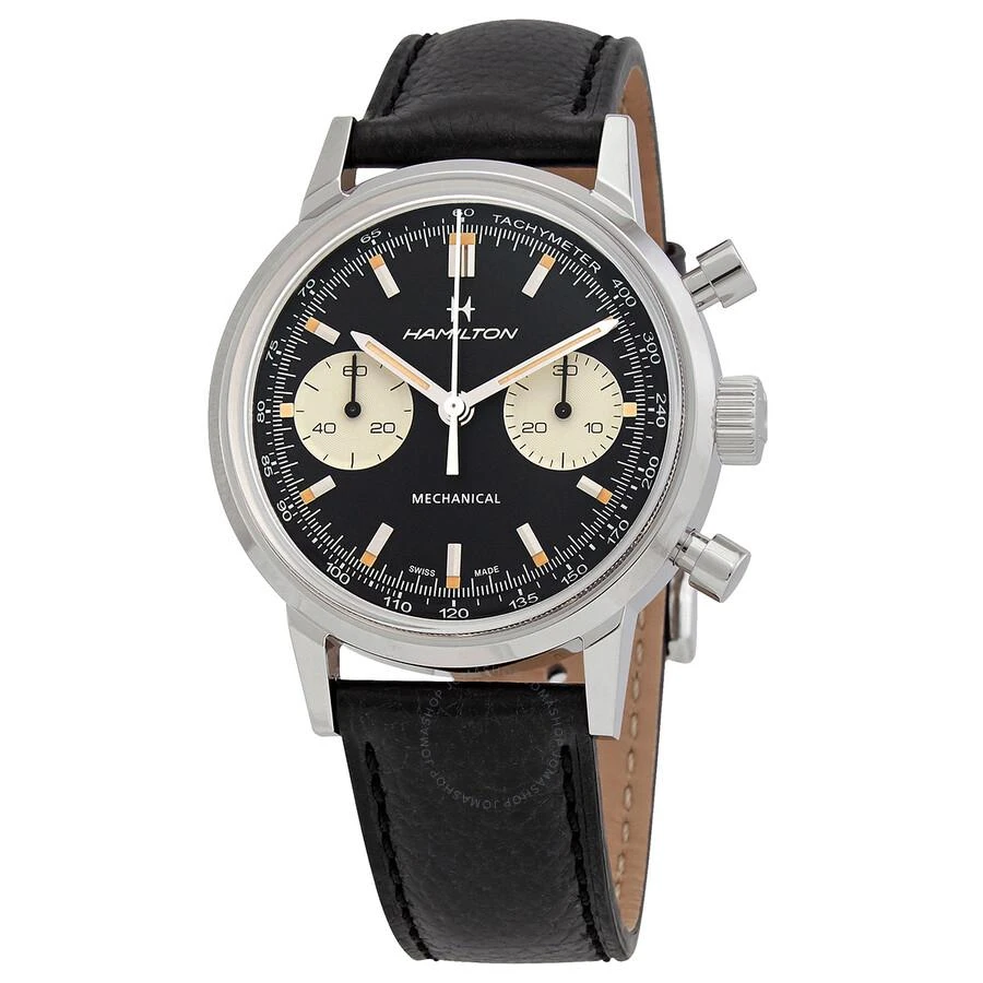 商品Hamilton|American Classic Intra-Matic Chronograph Mechanical Black Dial Men's Watch H38429730,价格¥11803,第1张图片