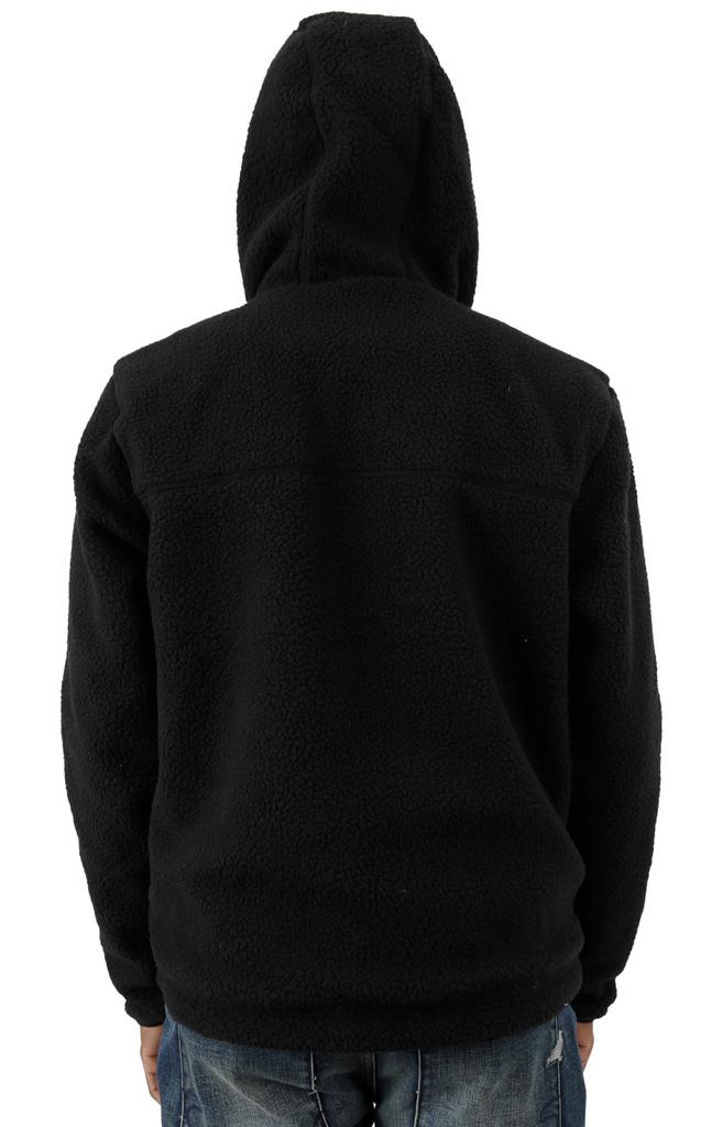 (104992) Rain Defender Relaxed Fit Fleece Reversible Jacket - Black/Carhartt Brown商品第6张图片规格展示