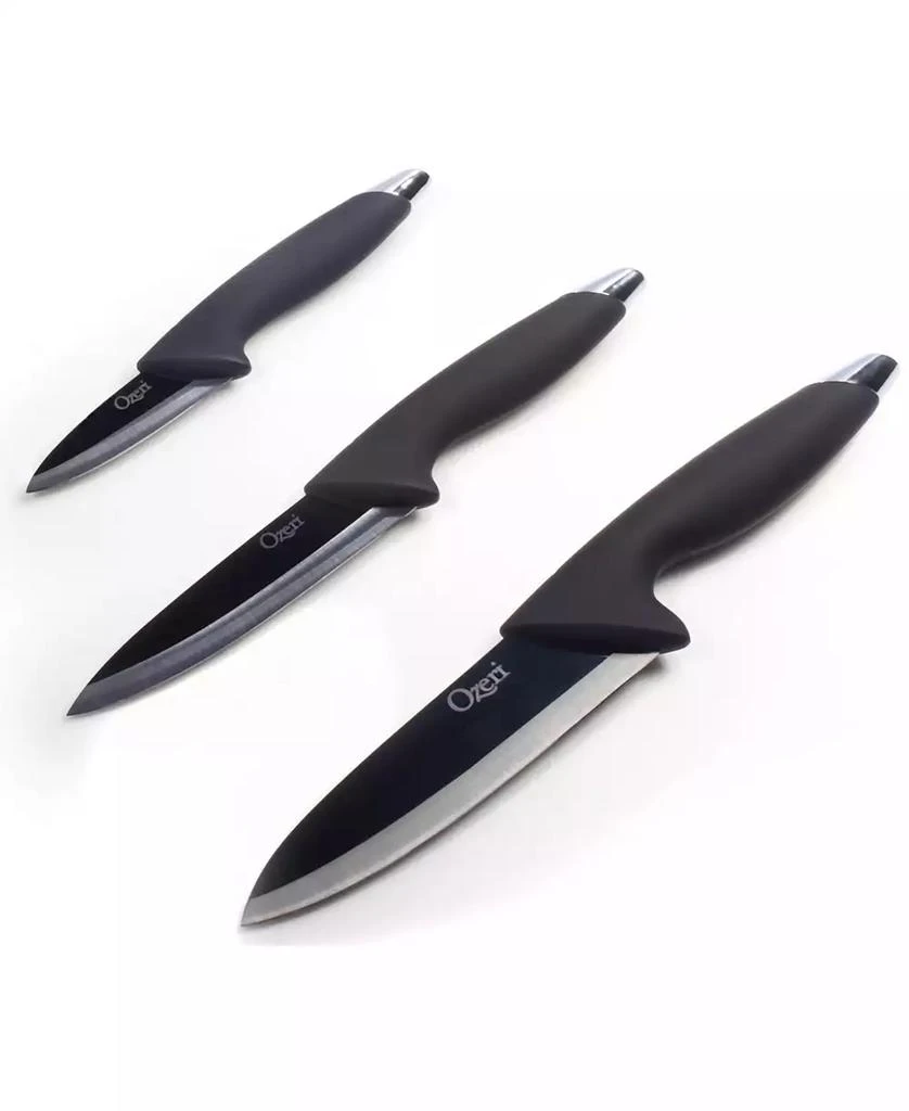 商品Ozeri|Elite Chef 3-Piece Black Ceramic Knife Set,价格¥350,第2张图片详细描述