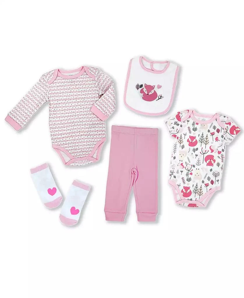 商品Baby Mode Signature|Baby Girls Fox Layette, 5-Piece Set,价格¥228,第1张图片