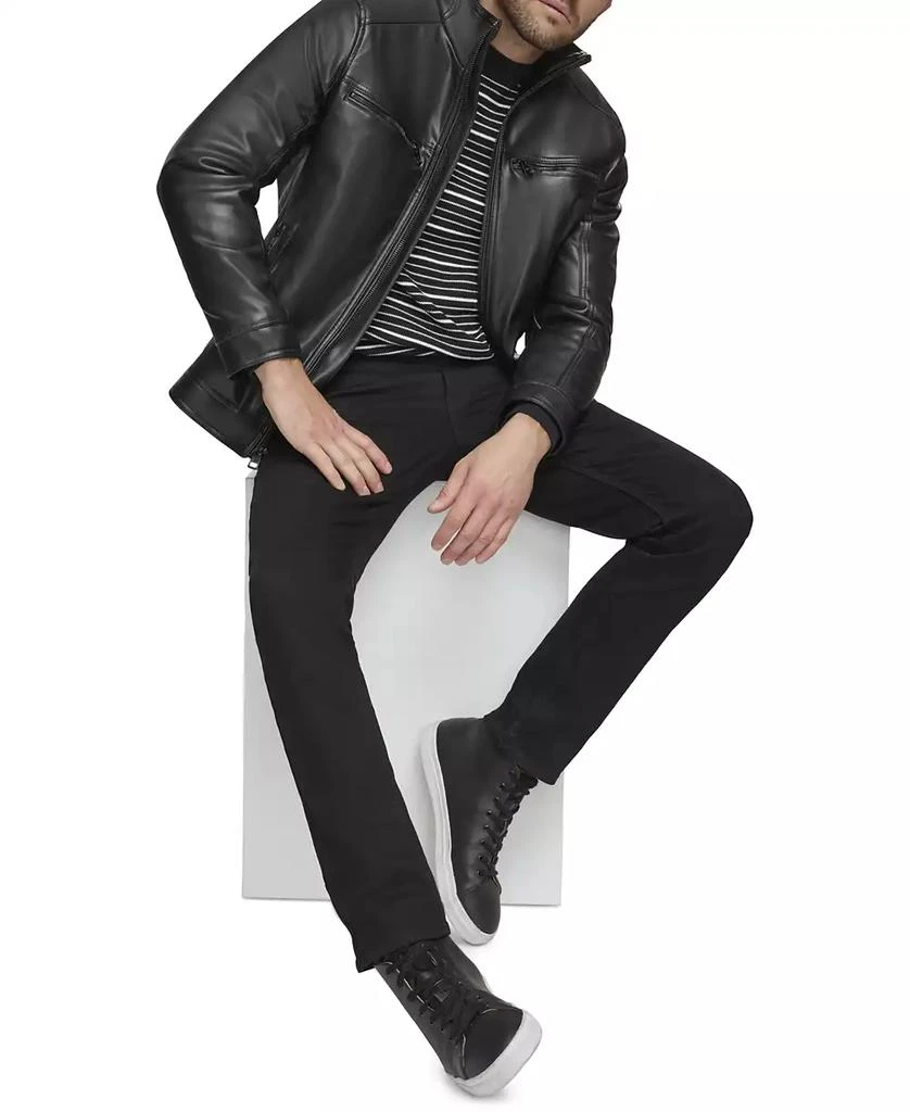 商品Calvin Klein|Men's Faux Leather Moto Jacket, Created for Macy's,价格¥607,第5张图片详细描述