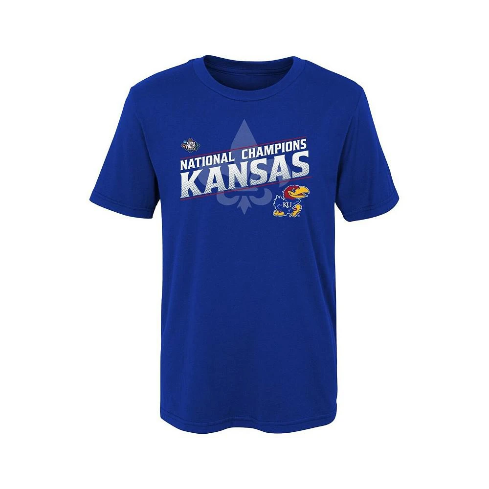 商品Outerstuff|Preschool Boys and Girls Royal Kansas Jayhawks 2022 NCAA Men's Basketball National Champions Bracket T-shirt,价格¥202,第3张图片详细描述