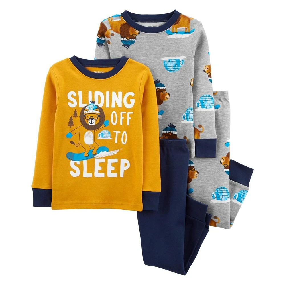 商品Carter's|Baby Boys Snug Fit Cotton Pajama, 4 Piece Set,价格¥135,第1张图片