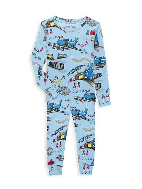 商品Books To Bed|Little Boy's &amp; Boy's Little Engine 3-Piece Pajama &amp; Book Set,价格¥264,第2张图片详细描述