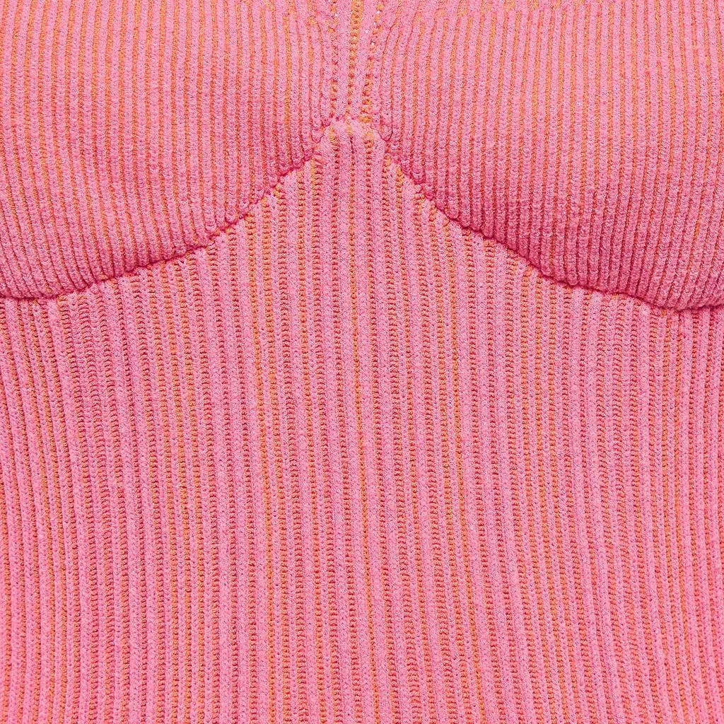 商品[二手商品] Jacquemus|Jacquemus Pink/Orange Rib Knit La Maille Valensole Tank Top S,价格¥1315,第3张图片详细描述
