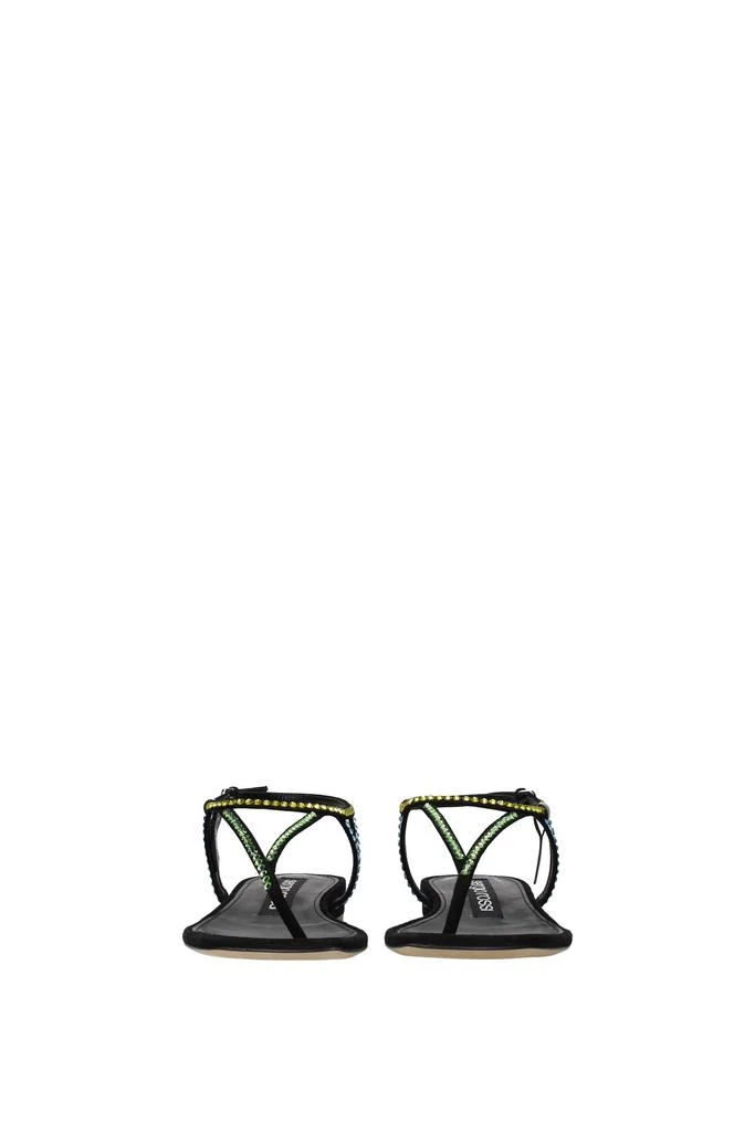 商品Sergio Rossi|Flip flops godiva Suede Black Multicolor,价格¥2661,第3张图片详细描述