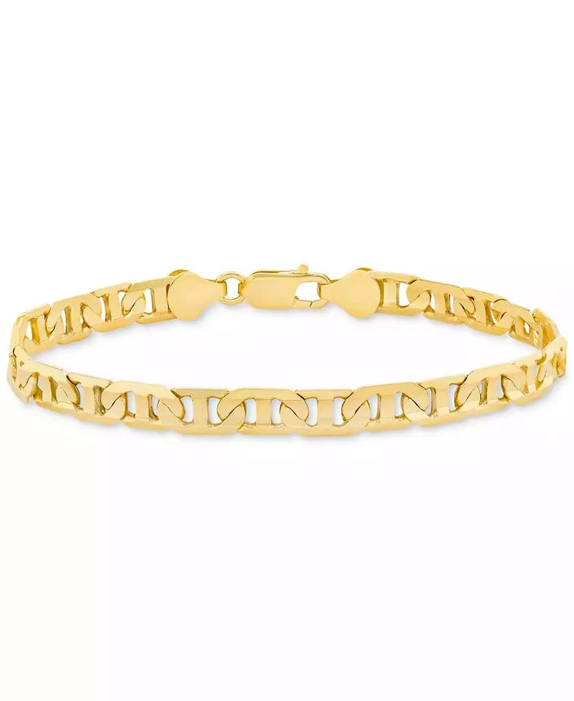 商品Macy's|Men's Mariner Link Chain Bracelet in 14k Gold-plated Sterling Silver,价格¥1687,第3张图片详细描述